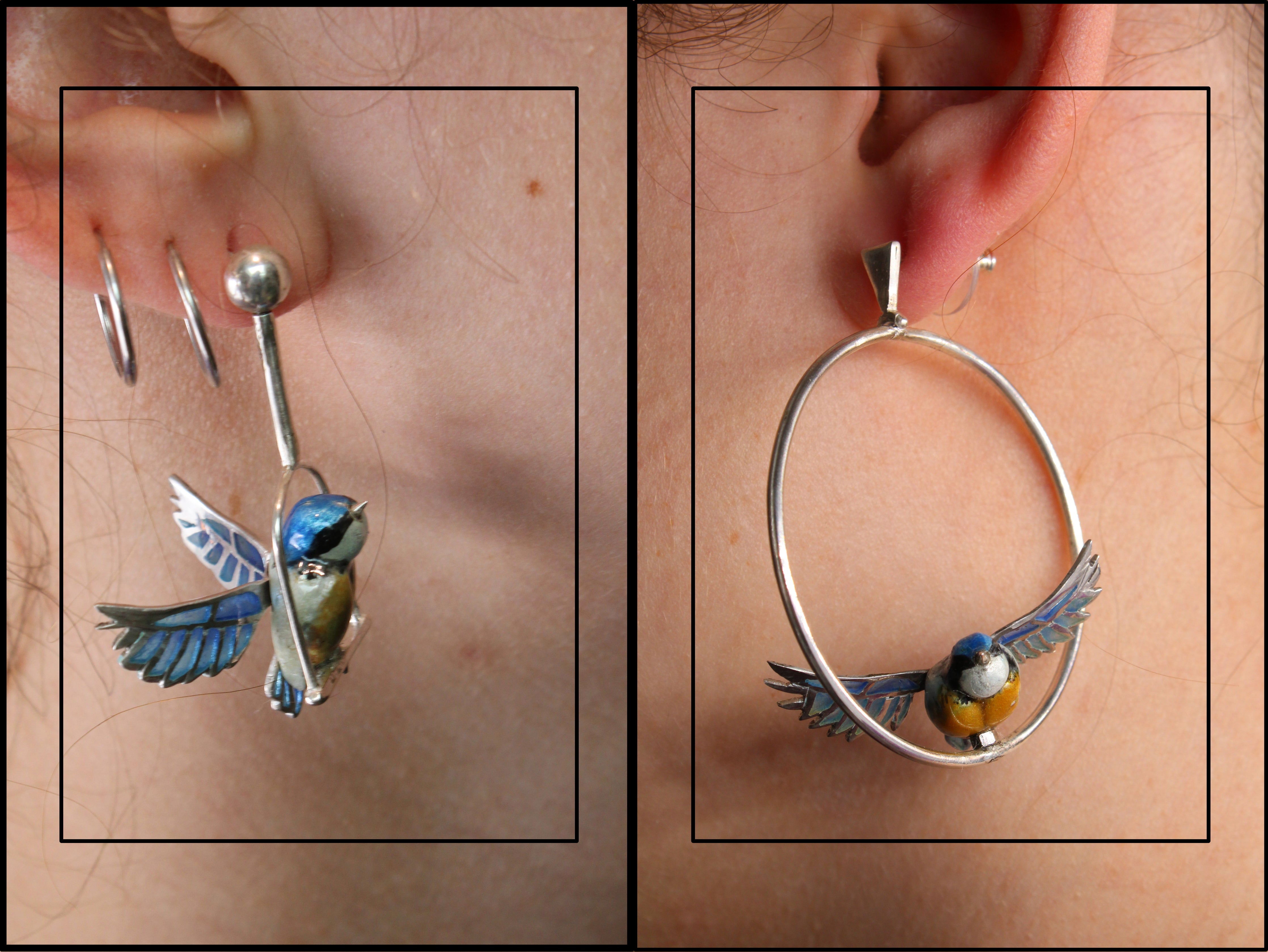 La Cage aux Oiseaux — boucles d'oreilles